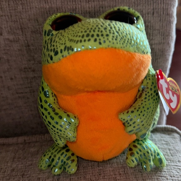 TY Beanie Boos - Speckles Green Frog Small 6" Plush fairly new - Picture 1 of 1